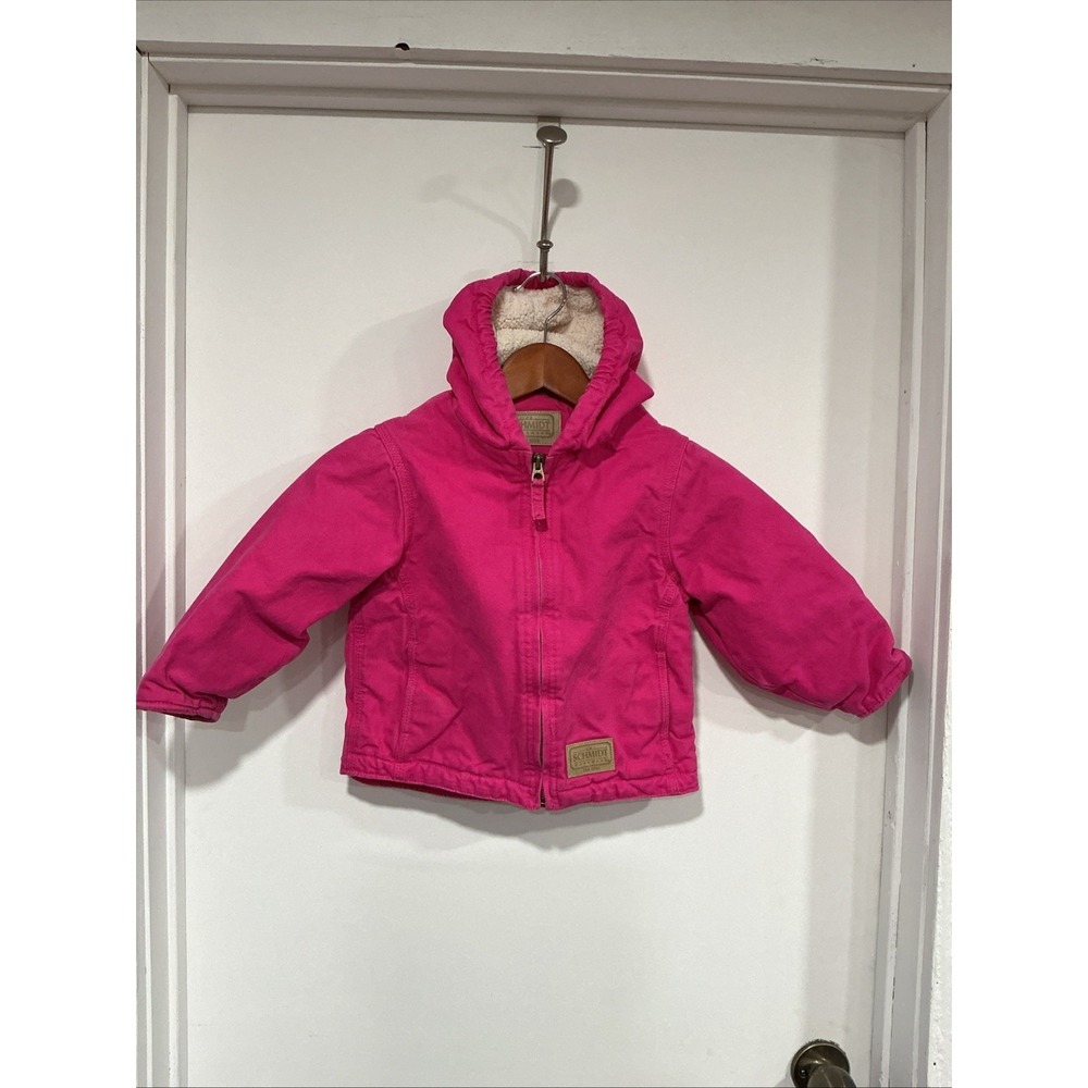 C.e. Schmidt Workwear Jacket, Girls 4T, Sherpa Lined, Canvas, Hot Pink, Outdoors